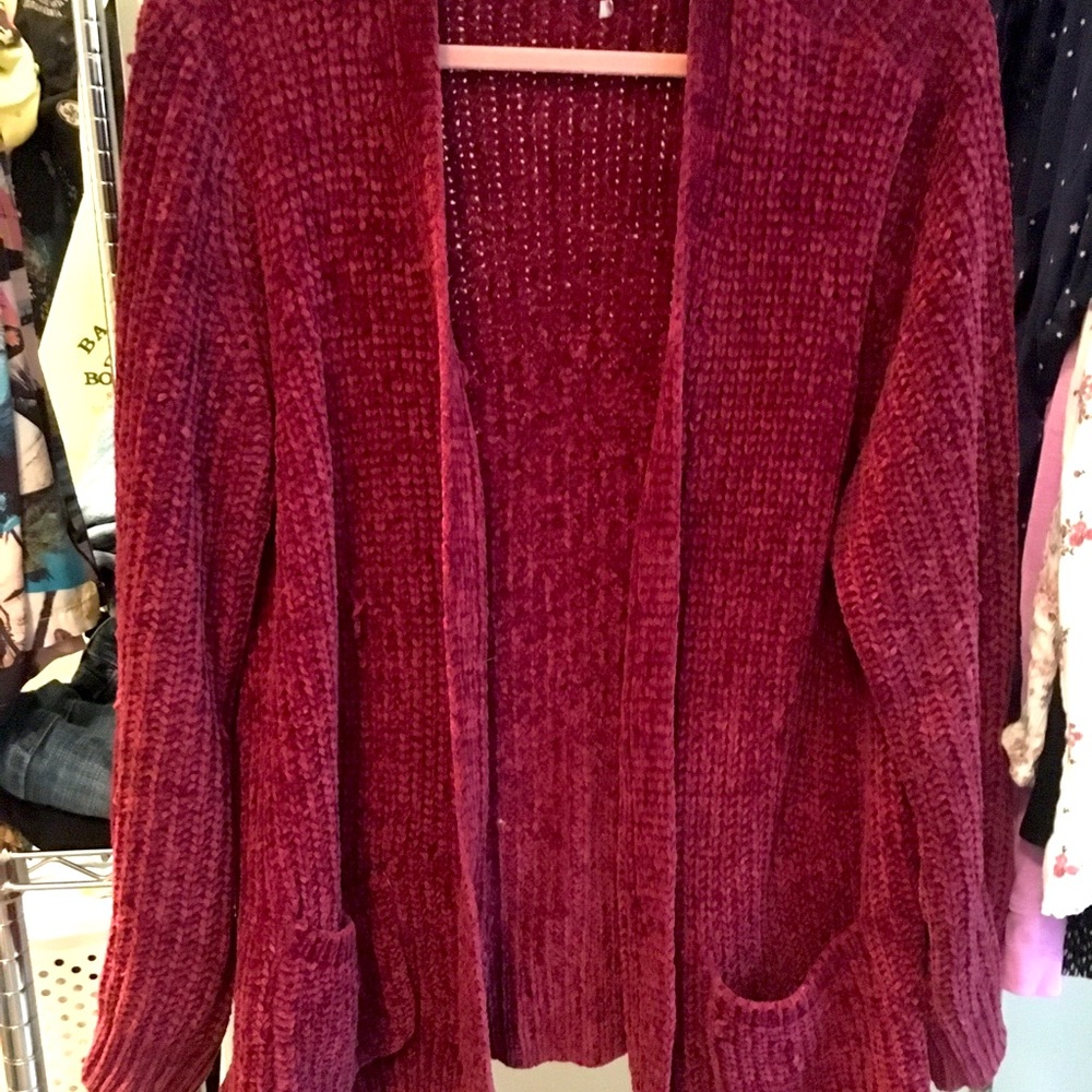Dark red sweater (very soft and cozy)